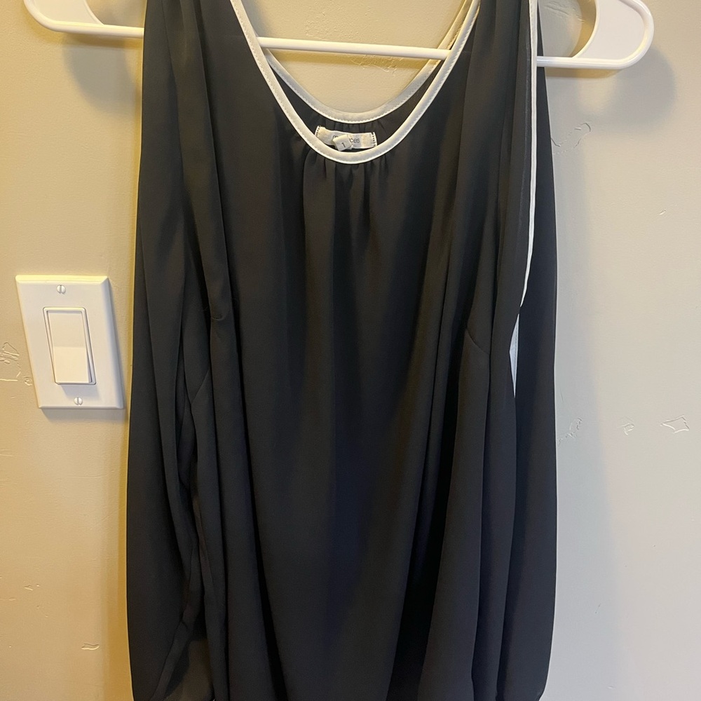Maurices Black and White Tank Top
